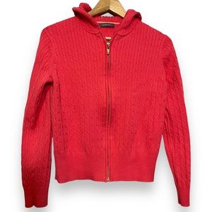 Liz Claiborne Zip Up Cable knit sweater - Medium‎